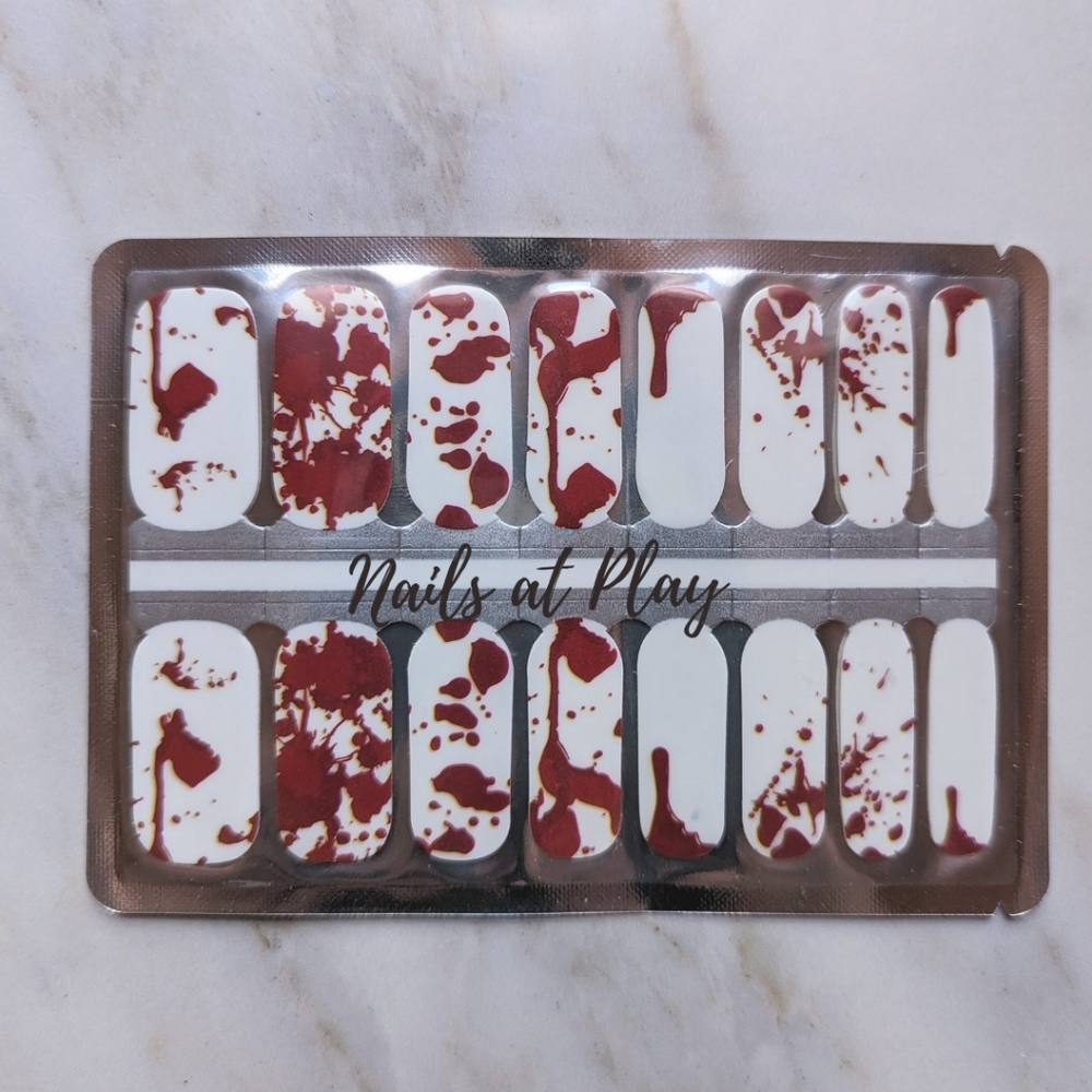 5 for $15 Nail Wraps- Bloody Mess